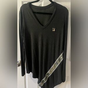 Wild Dreamers Asymmetrical Long Sleeve V-Neck Top